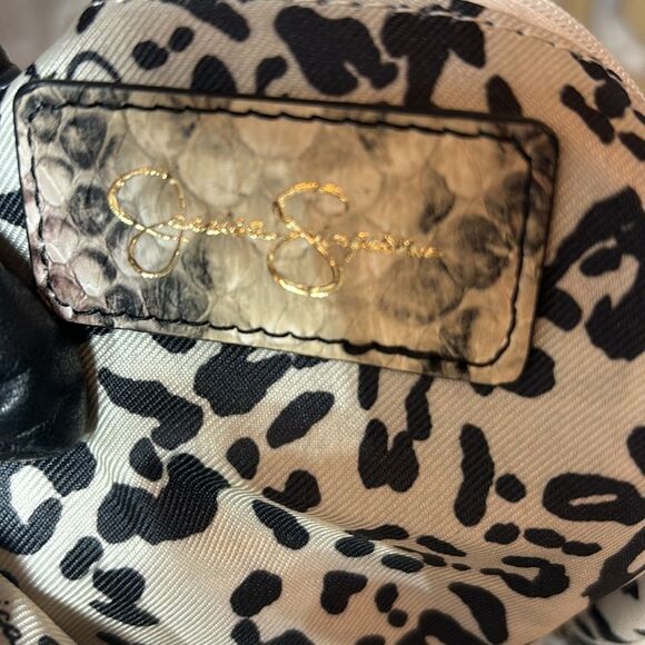 Jessica Simpson Zoey Blue Faux Python Crossbody Bag - Picture 7 of 12